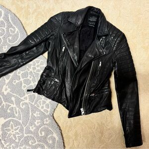 Pre-Loved All Saints Italian Leather jacket for sale!